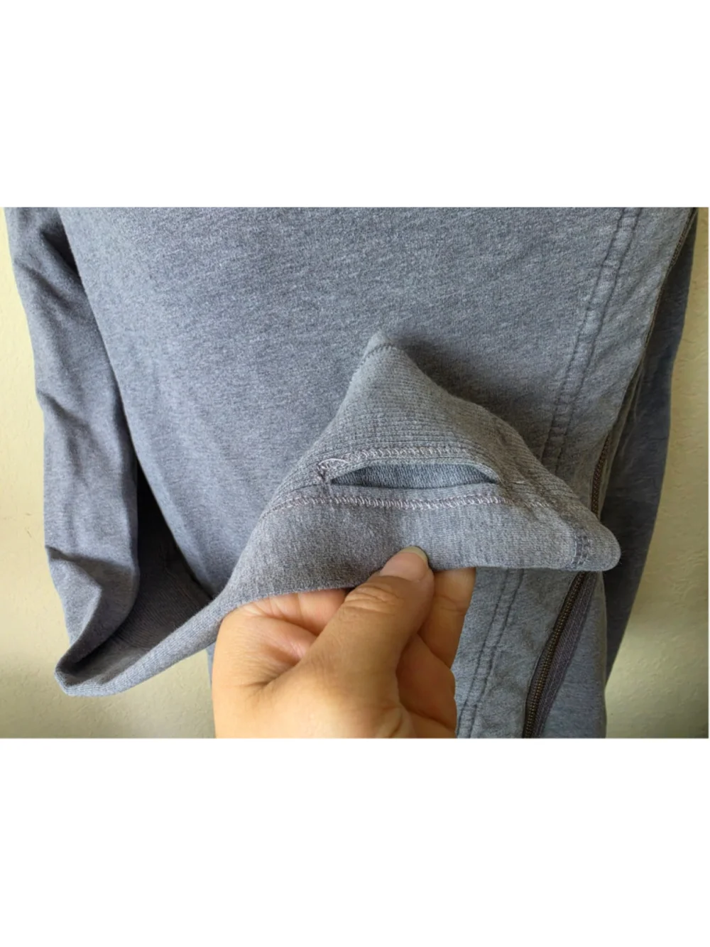 Lululemon Asymmetrical Zip High Neck Wrap Jacket Heathered Purple Grey Size M